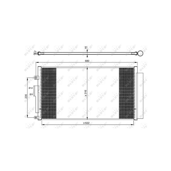 Kondensor, klimatanläggning Nrf 350071 NRF