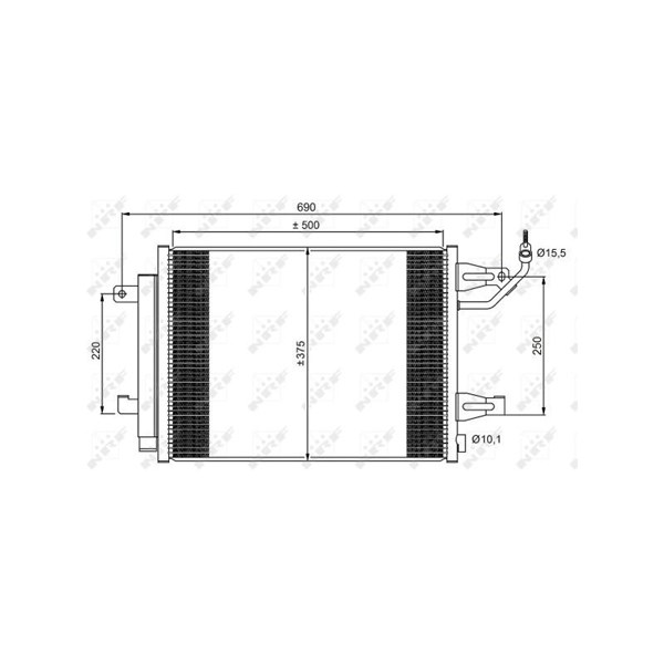 Kondensor, klimatanläggning Nrf 350073 NRF