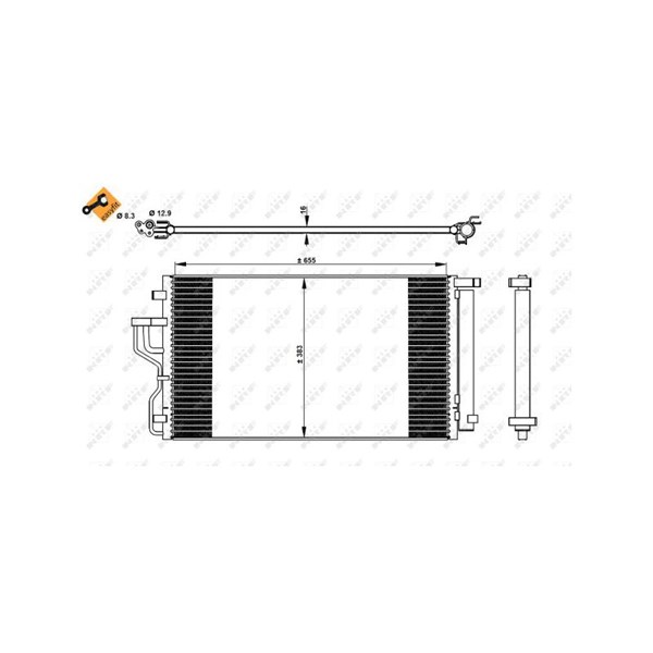 Kondensor, klimatanläggning Nrf 350078 NRF