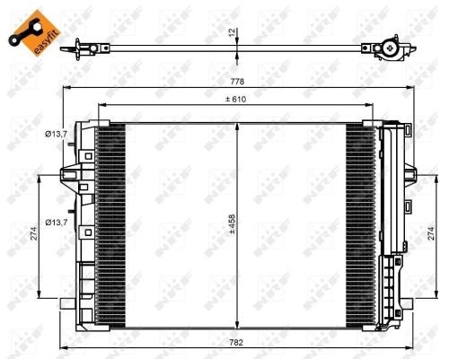 Kondensor, klimatanläggning Nrf 350081 NRF