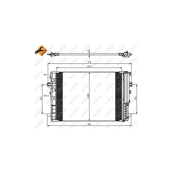 Kondensor, klimatanläggning Nrf 350081 NRF