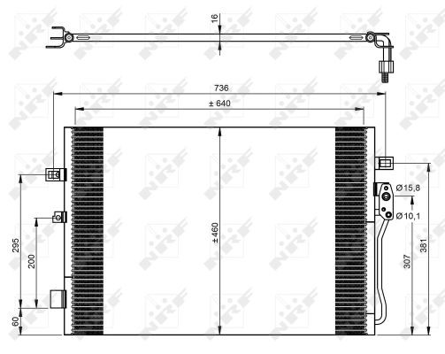 Kondensor, klimatanläggning Nrf 350087 NRF