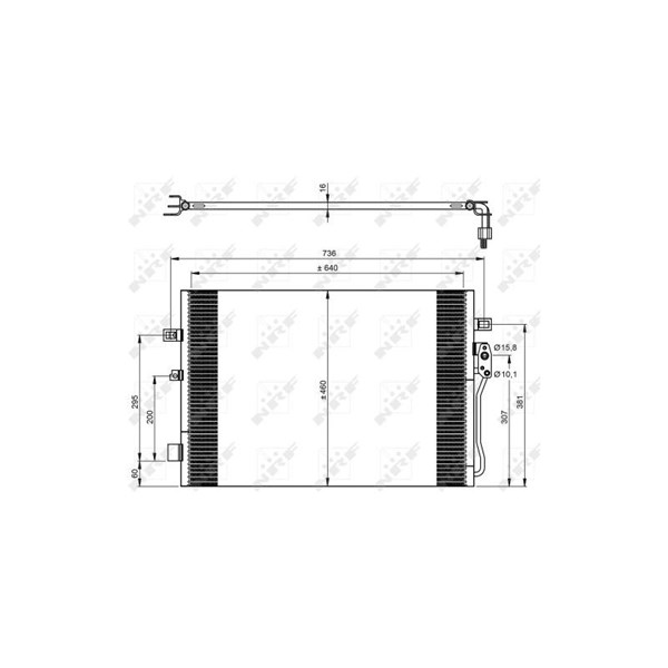 Kondensor, klimatanläggning Nrf 350087 NRF