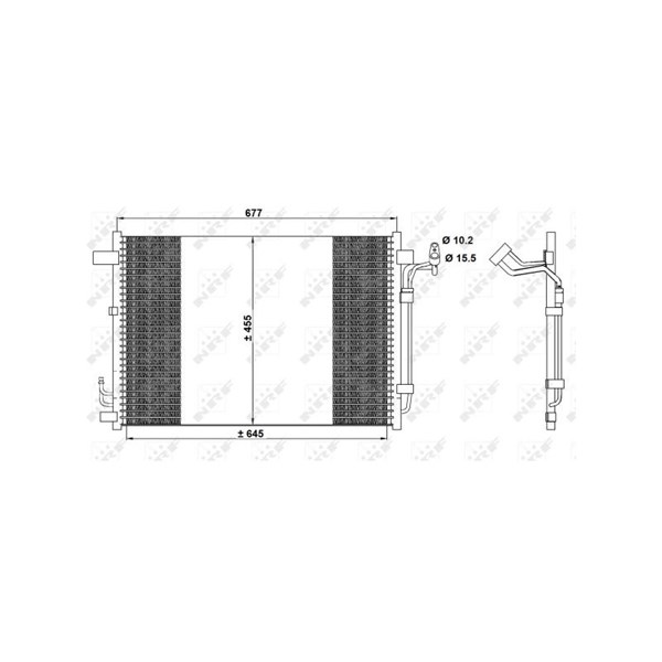 Kondensor, klimatanläggning Nrf 350094 NRF