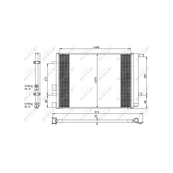 Kondensor, klimatanläggning Nrf 350095 NRF