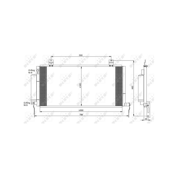 Kondensor, klimatanläggning Nrf 350096 NRF
