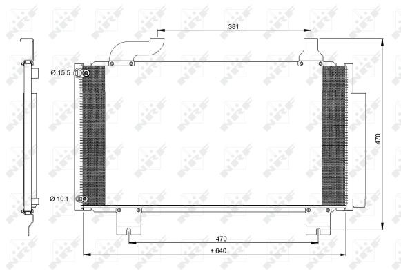 Kondensor, klimatanläggning Nrf 350097 NRF
