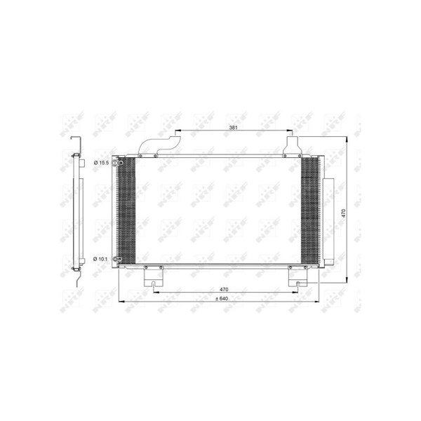 Kondensor, klimatanläggning Nrf 350097 NRF