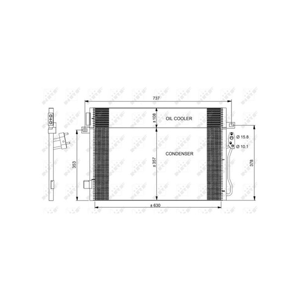 Kondensor, klimatanläggning Nrf 350098 NRF