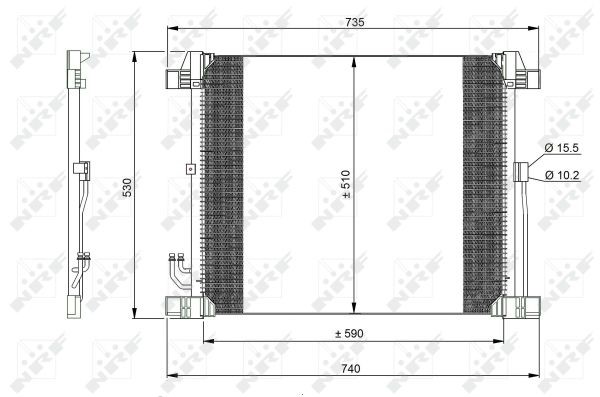 Kondensor, klimatanläggning Nrf 350099 NRF