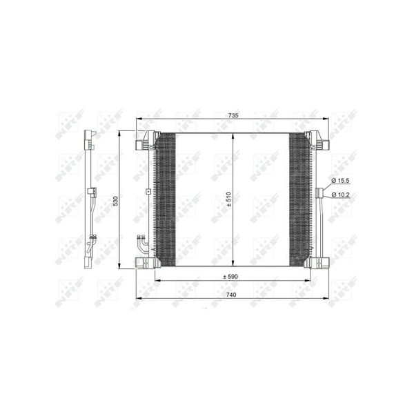 Kondensor, klimatanläggning Nrf 350099 NRF