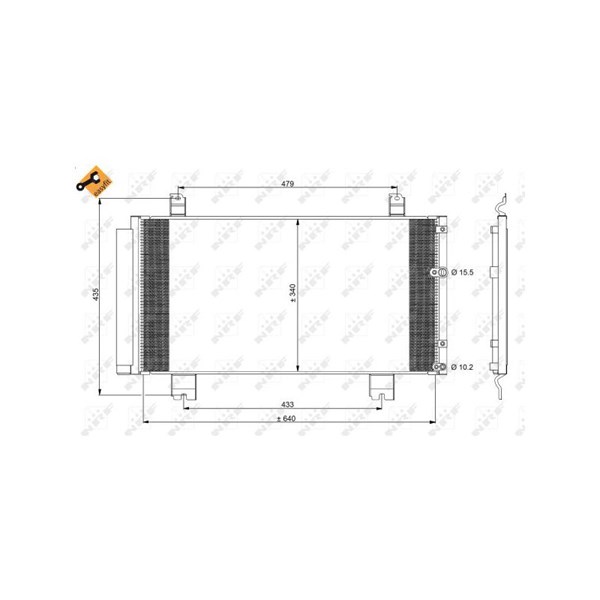 Kondensor, klimatanläggning Nrf 350100 NRF