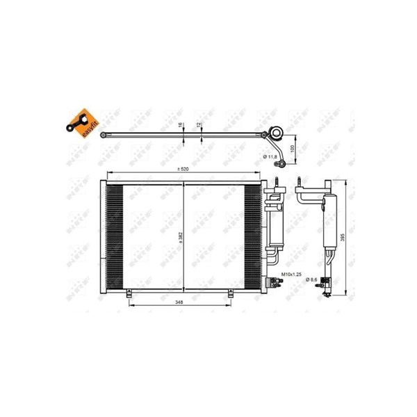 Kondensor, klimatanläggning Nrf 350205 NRF