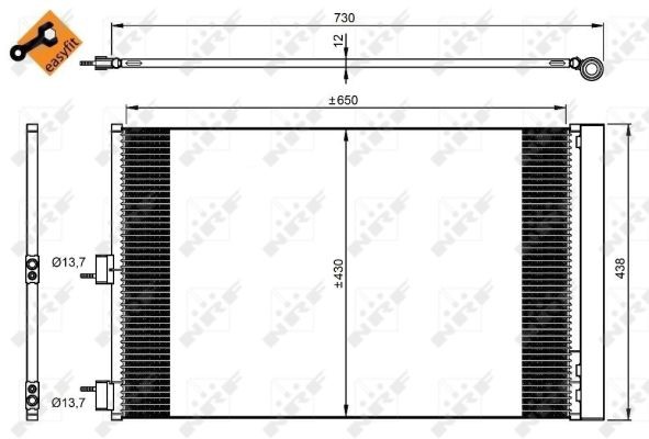Kondensor, klimatanläggning Nrf 350206 NRF