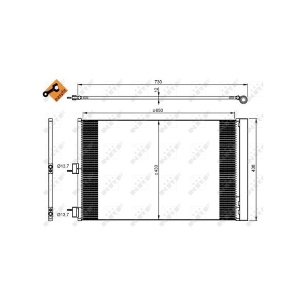 Kondensor, klimatanläggning Nrf 350206 NRF