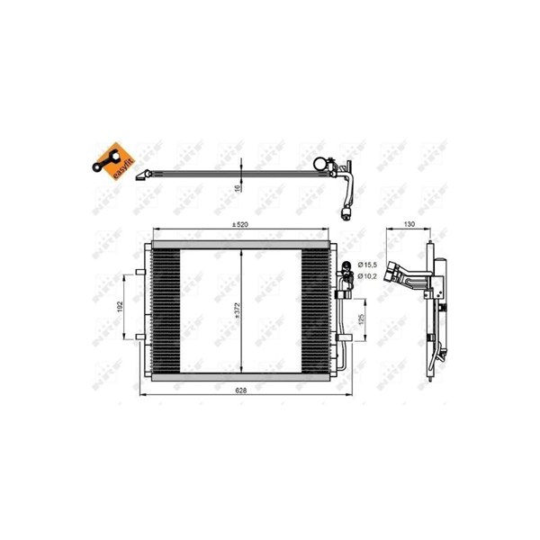 Kondensor, klimatanläggning Nrf 350207 NRF