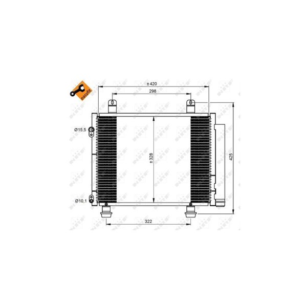 Kondensor, klimatanläggning Nrf 350208 NRF