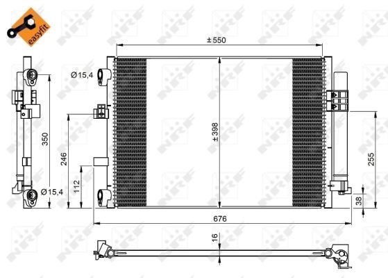 Kondensor, klimatanläggning Nrf 350210 NRF