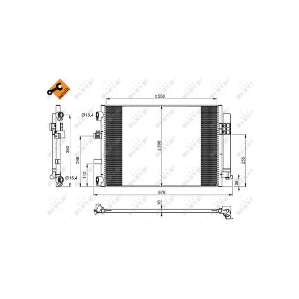 Kondensor, klimatanläggning Nrf 350210 NRF