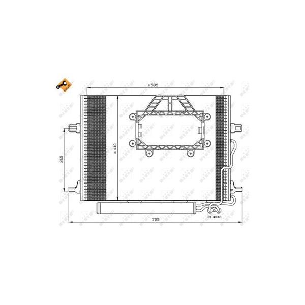 Kondensor, klimatanläggning Nrf 350211 NRF