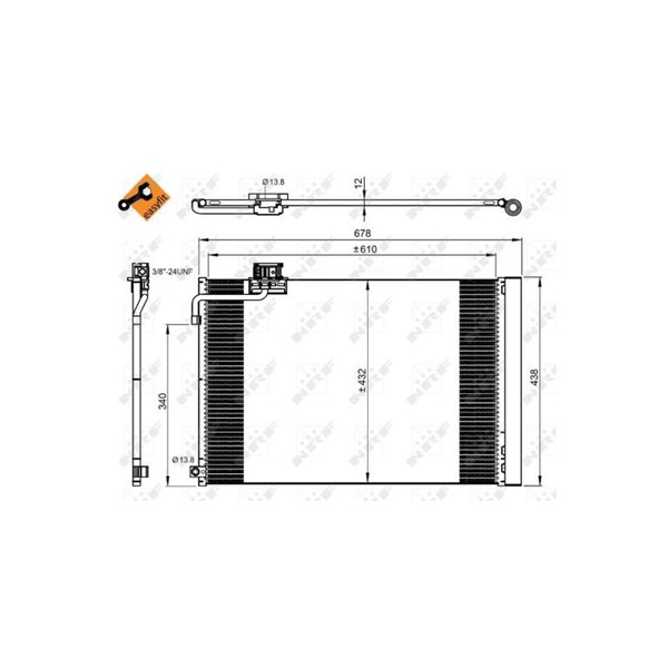 Kondensor, klimatanläggning Nrf 350214 NRF