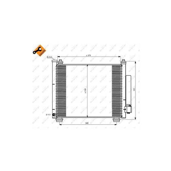 Kondensor, klimatanläggning Nrf 350216 NRF