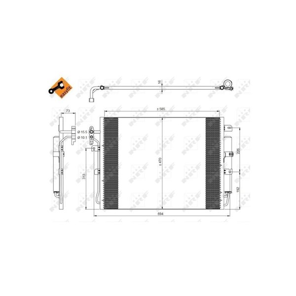 Kondensor, klimatanläggning Nrf 350217 NRF