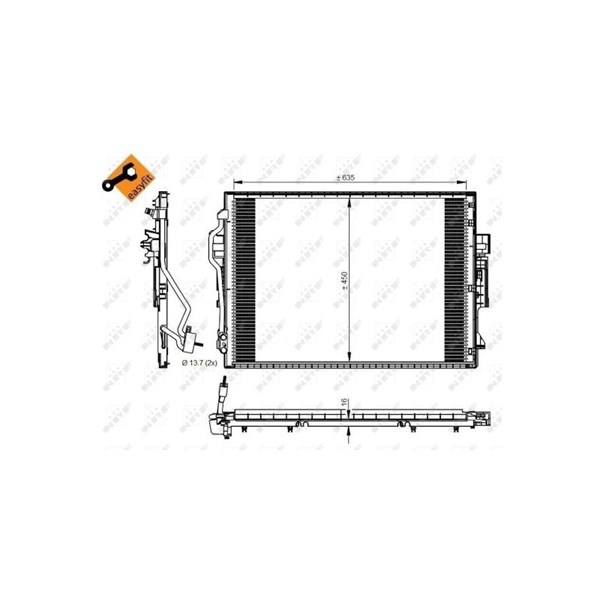 Kondensor, klimatanläggning Nrf 350218 NRF