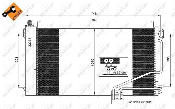 Kondensor, klimatanläggning Nrf 350219 NRF