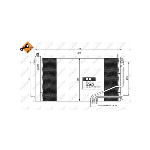 Kondensor, klimatanläggning Nrf 350219 NRF