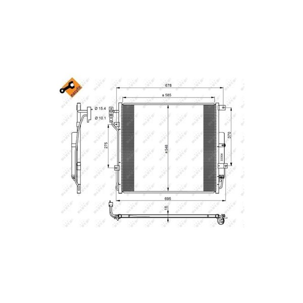 Kondensor, klimatanläggning Nrf 350220 NRF