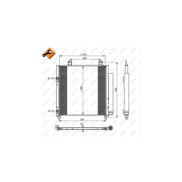 Kondensor, klimatanläggning Nrf 350221 NRF