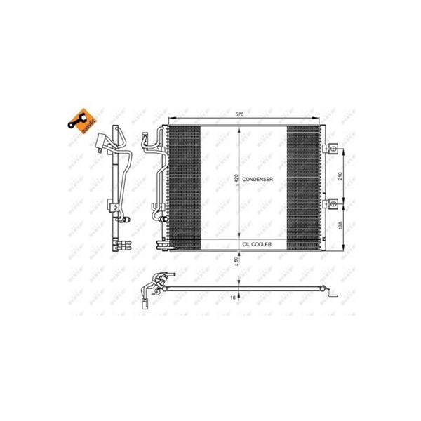 Kondensor, klimatanläggning Nrf 350223 NRF