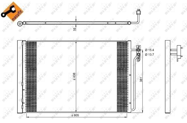 Kondensor, klimatanläggning Nrf 350224 NRF