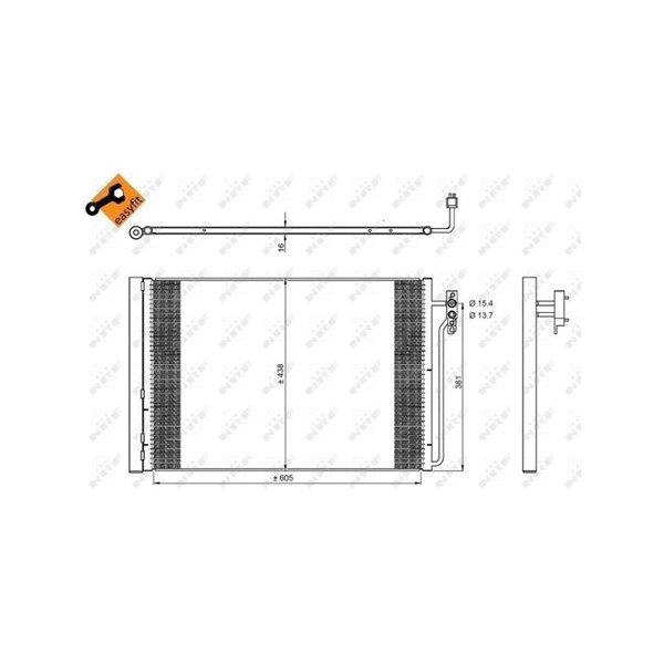 Kondensor, klimatanläggning Nrf 350224 NRF