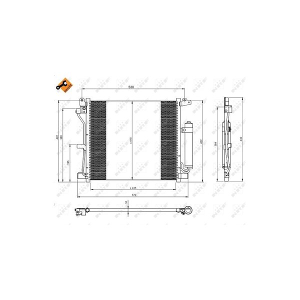 Kondensor, klimatanläggning Nrf 350226 NRF