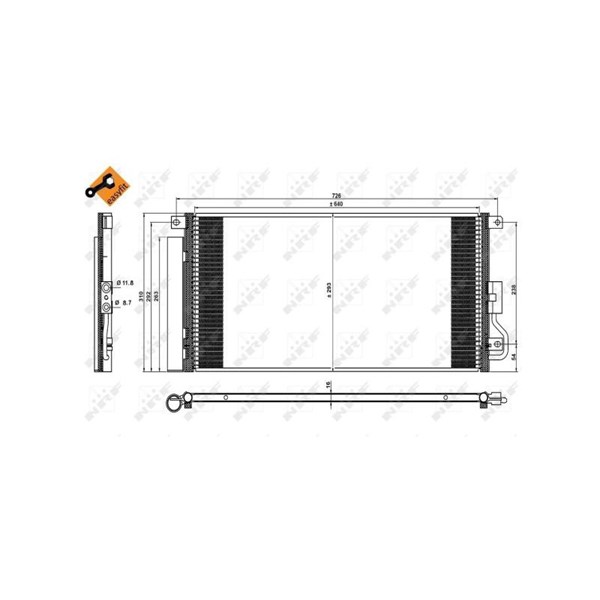 Kondensor, klimatanläggning Nrf 350227 NRF