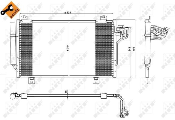 Kondensor, klimatanläggning Nrf 350229 NRF