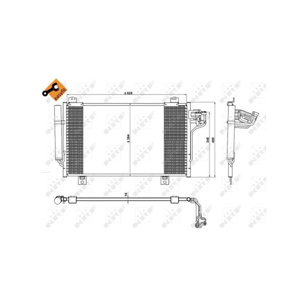 Kondensor, klimatanläggning Nrf 350229 NRF