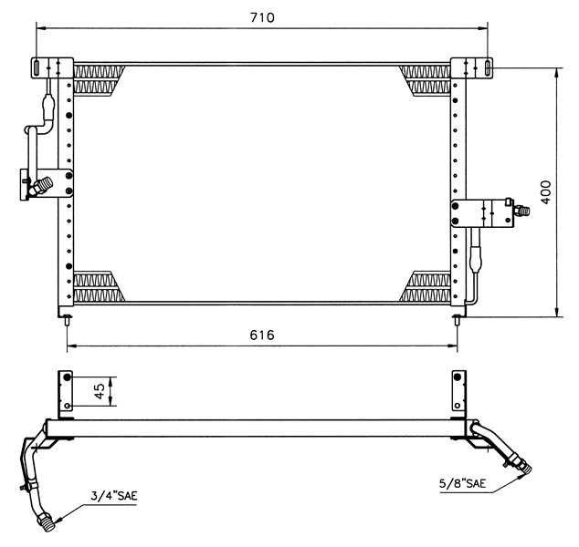 Kondensor, klimatanläggning Nrf 35022 NRF