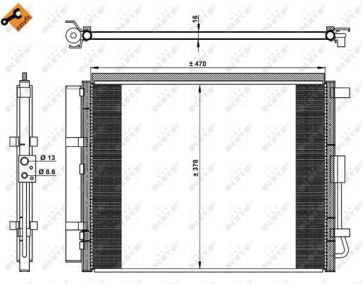 Kondensor, klimatanläggning Nrf 350230 NRF