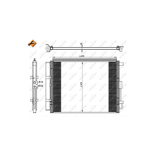 Kondensor, klimatanläggning Nrf 350230 NRF