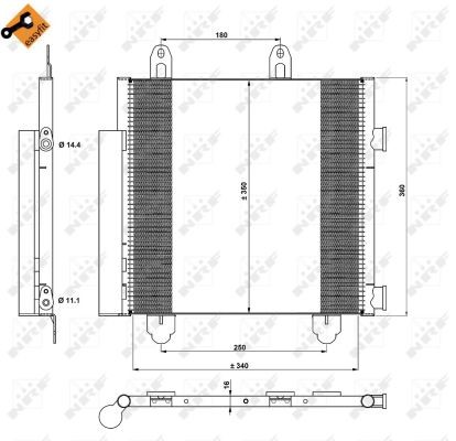 Kondensor, klimatanläggning Nrf 350231 NRF