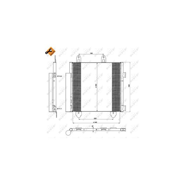 Kondensor, klimatanläggning Nrf 350231 NRF
