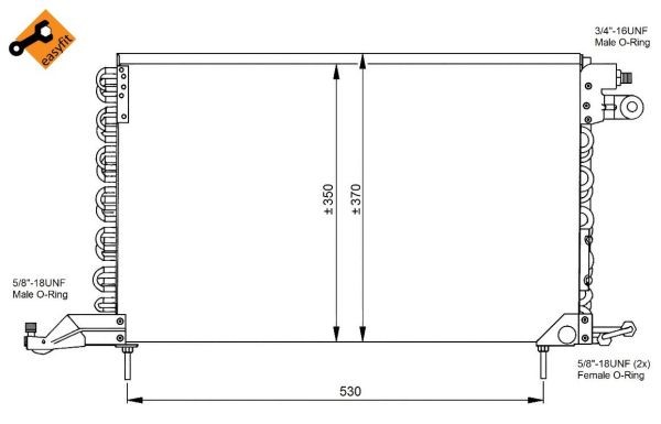 Kondensor, klimatanläggning Nrf 35027 NRF