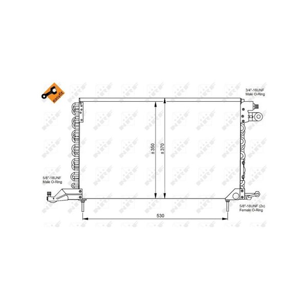Kondensor, klimatanläggning Nrf 35027 NRF