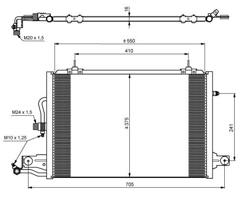 Kondensor, klimatanläggning Nrf 35031 NRF