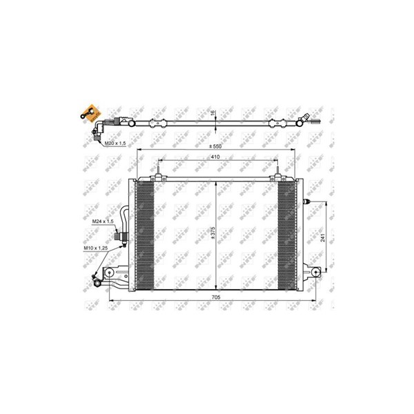 Kondensor, klimatanläggning Nrf 35031 NRF