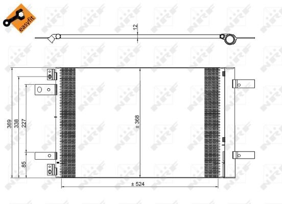 Kondensor, klimatanläggning Nrf 350323 NRF