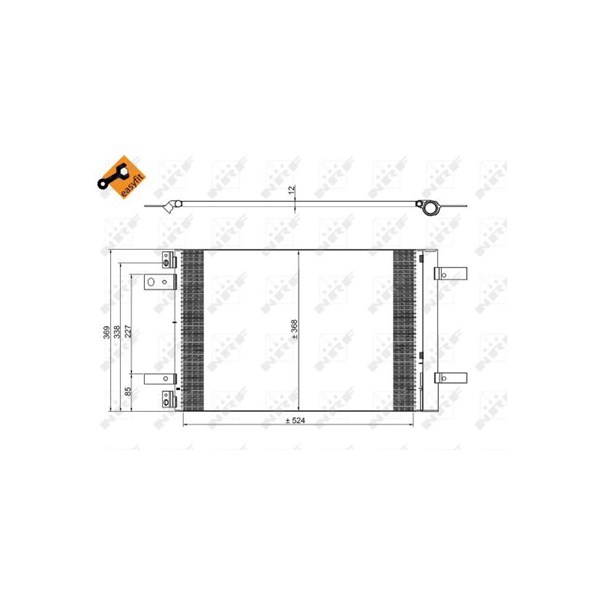 Kondensor, klimatanläggning Nrf 350323 NRF
